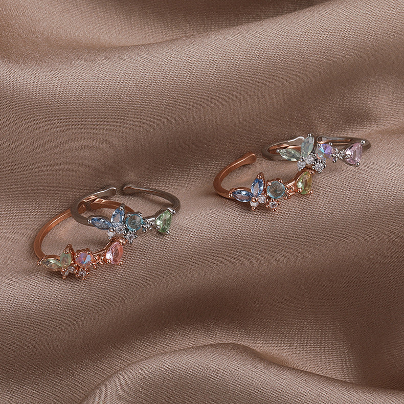 Wholesale Copper Shell Flower Open Ring